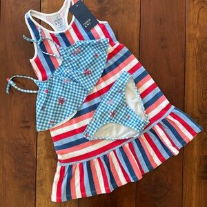 Roxy Kids Swim Bikini Set with a Crown & Ivy Dress/Cover-up